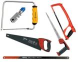 Pjovimo įrankiai: pjūklai medžiui, metalui, stiklo rėžtukai