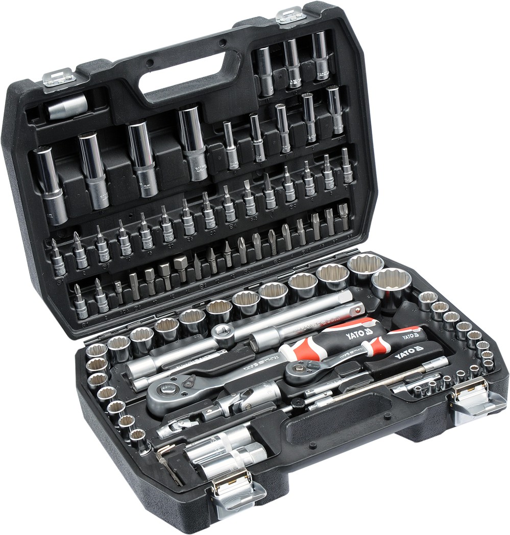 Ratchet Socket Set 1//2/" 1//4/" 94pcs Toolbox AS-DRIVE New Model Yato YT-12681