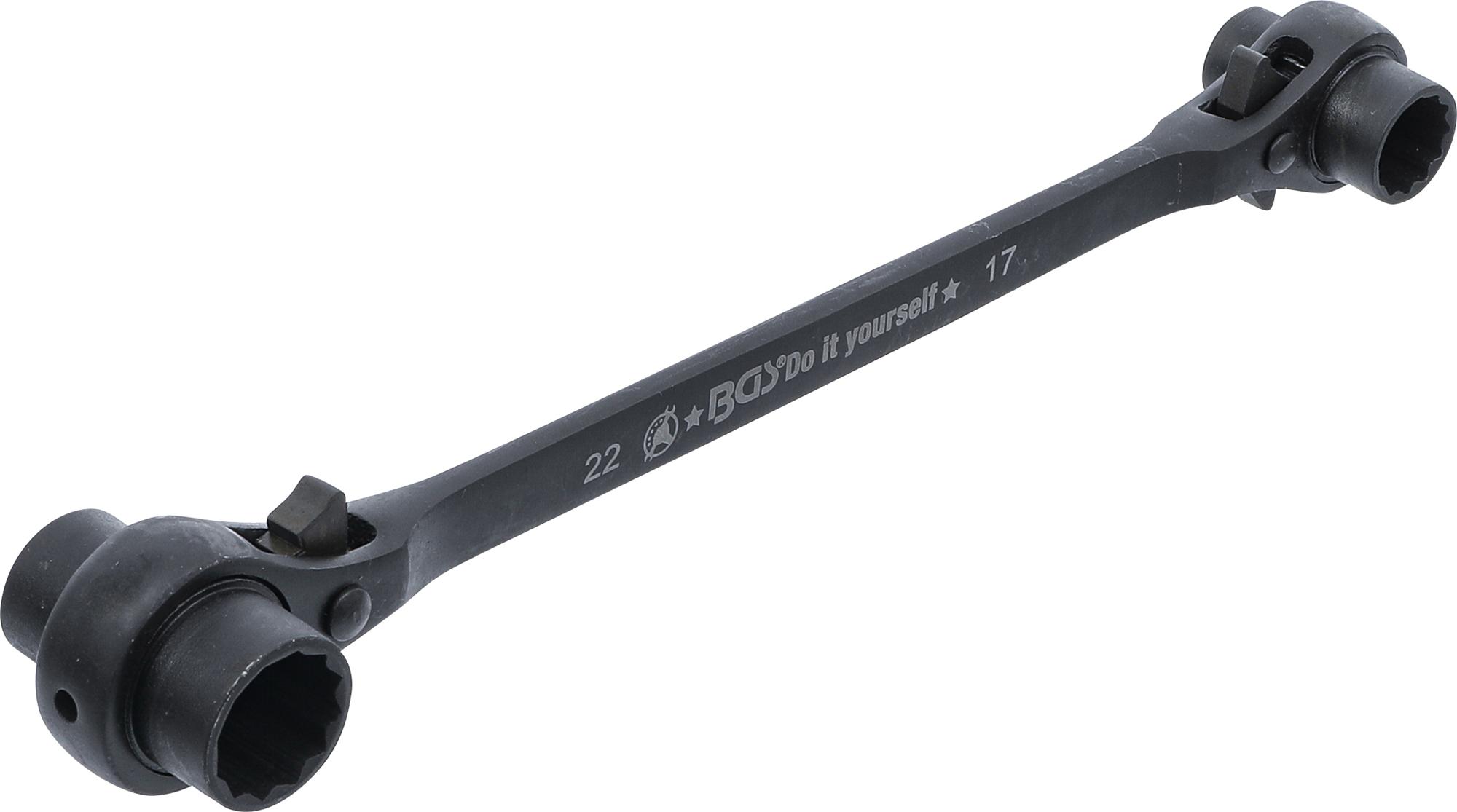 Kraftmann BGS DIY 6843 Scaffolding Ratchet 4-in-1 SW 14-17-19-22 mm Kraftmann BGS DIY 6843 Scaffolding Ratchet 4-in-1 SW 14-17-19-22 mm